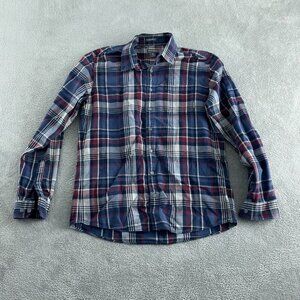 Eddie Bauer Mens Tall Large Classic Fit Plaid Flannel Shirt 3705